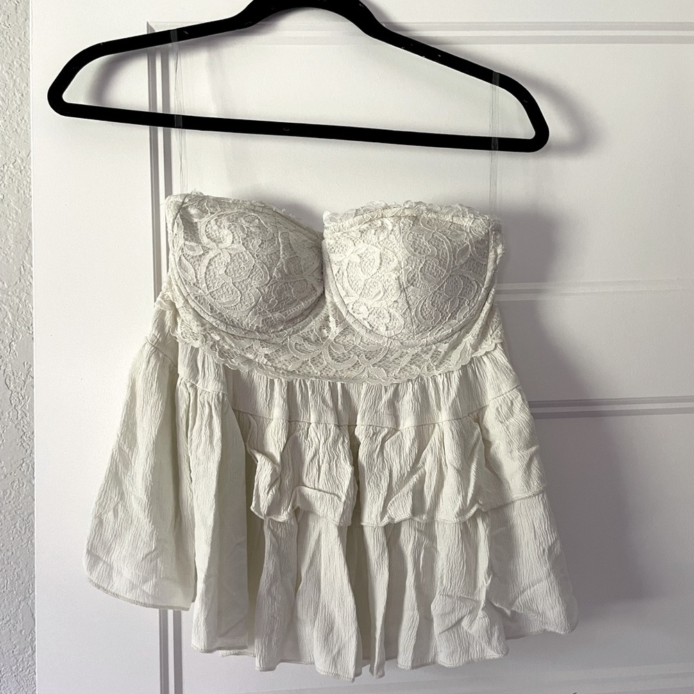 White off shoulder top